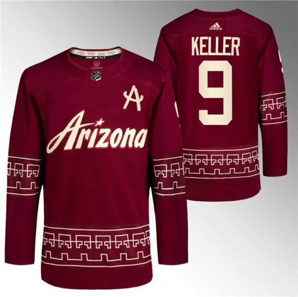 Men%27s Arizona Coyotes #9 Clayton Keller Garnet Alternate Pro Jersey Dzhi->youth nfl jersey->Youth Jersey